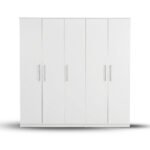 Pure White 5-Door Wardrobe