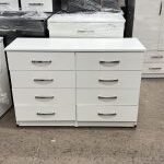 8 drawers long chest with 4 by 4 drawers