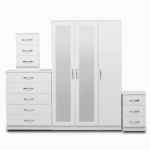 2-FULL MIRROR 3 DOOR WARDROBE (Assembled)