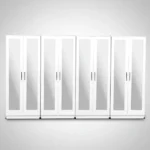 8-FULL MIRROR 8 DOOR WARDROBE (Assembled)