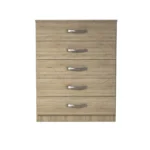 Ready assembled Classic 5 Drawer Chest Oak