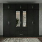 2-HALF MIRROR 6 TopBox 6 DOOR WARDROBE (Assembled)