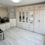 8 door wardrobe with mirror drawers and topboxes + chest and bedside’s assembled