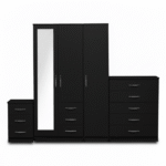 1-FULL MIRROR 3 DOOR WARDROBE (Assembled)